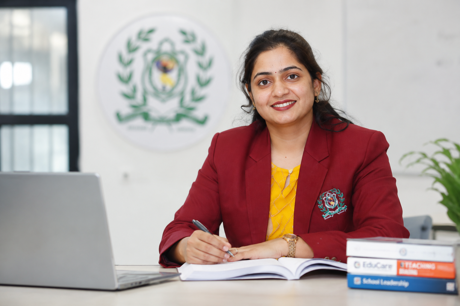 IDPS staff member working at her desk, reflecting career opportunities at the school